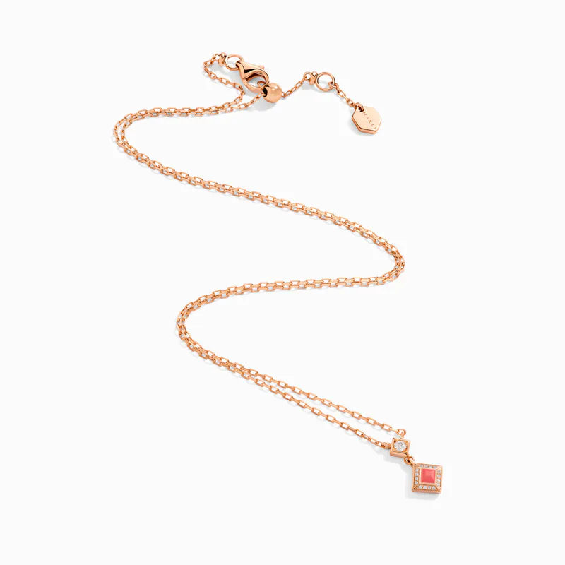 Cleo Lotus Pavé Pendant Necklace