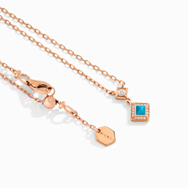 Cleo Lotus Pavé Pendant Necklace