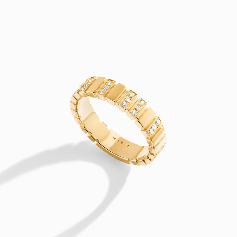 Cleo 2 Link Slim Full Diamond Ring