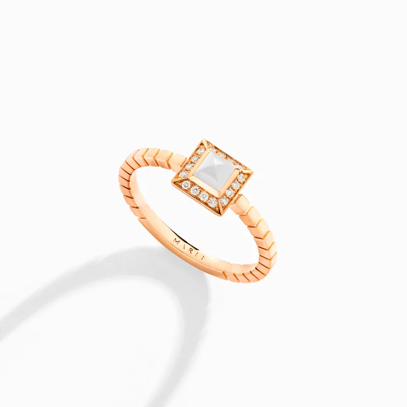 Cleo Lotus Pavé Ring