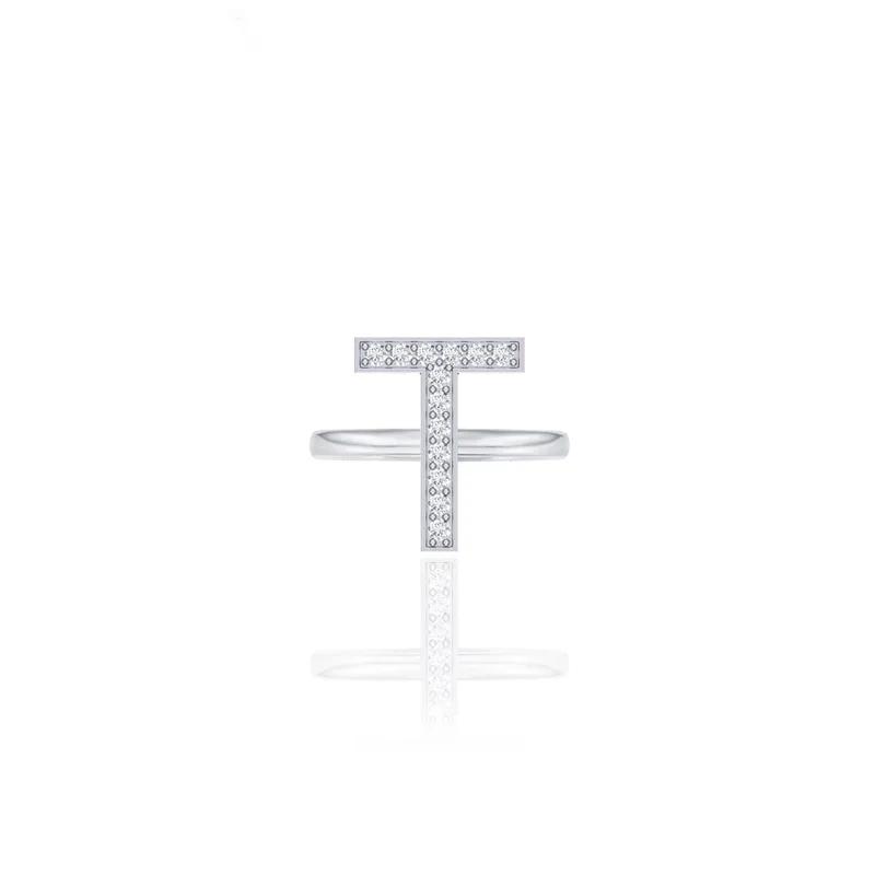 Initials Ring - T