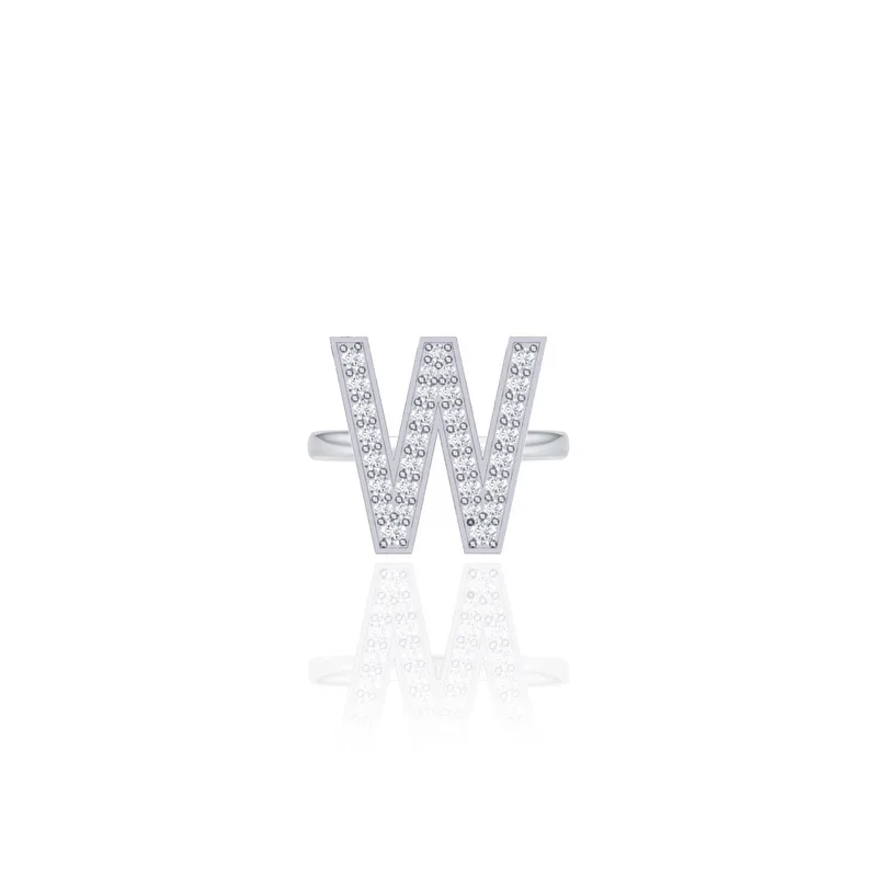 Initials Ring - W