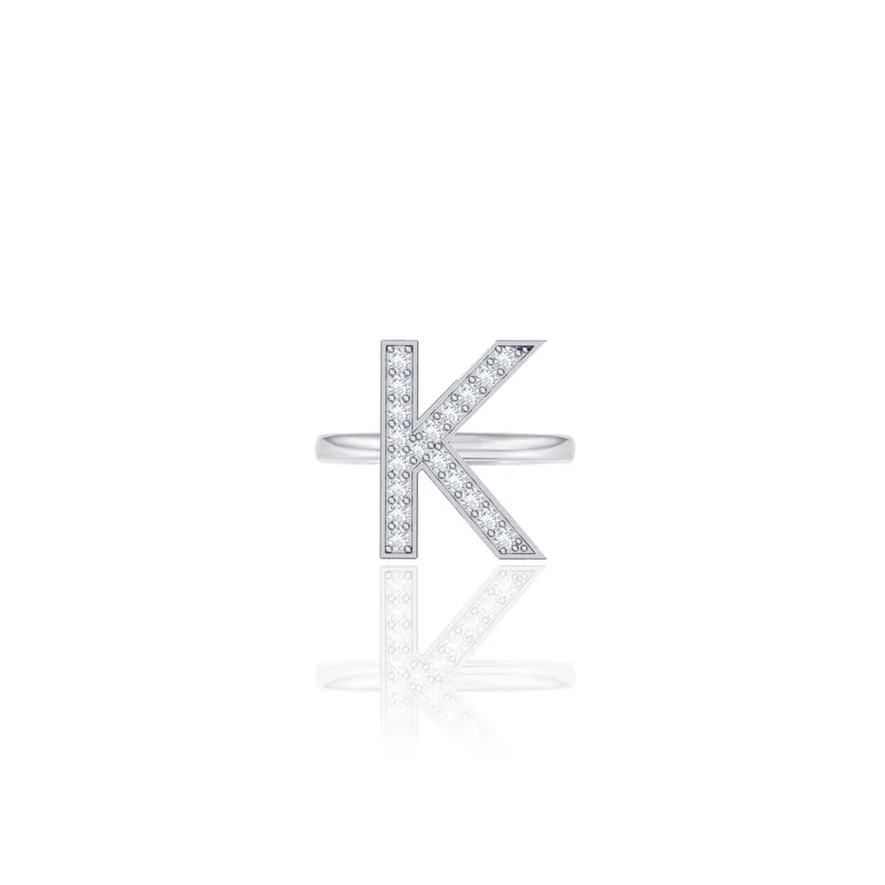 Initials Ring - K