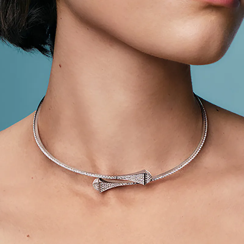 Cleo Full Diamond Slip-On Necklace