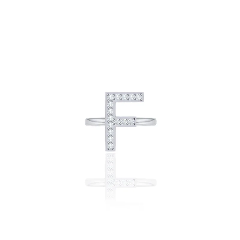 Initials Ring - F