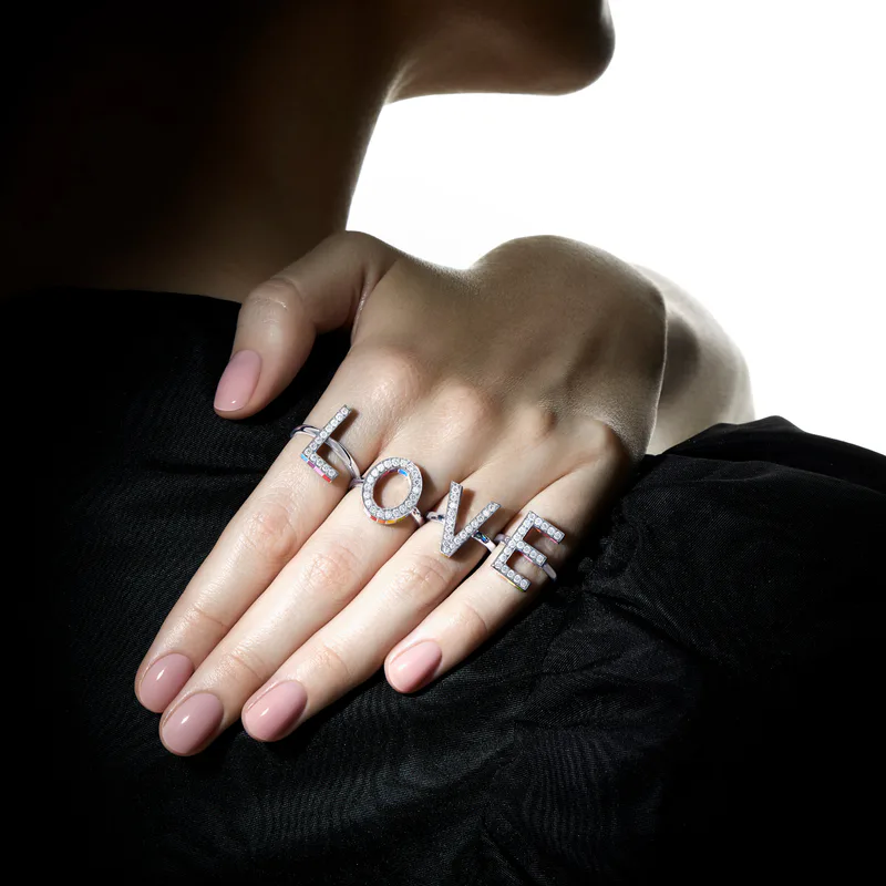 Initials Ring - F
