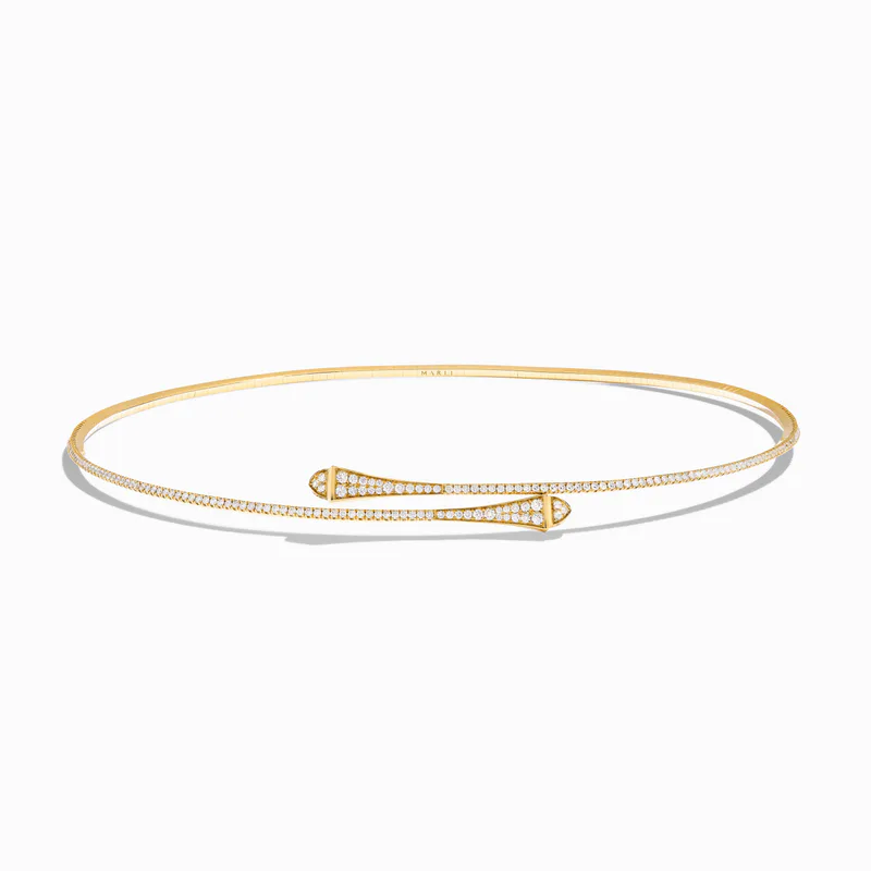 Cleo Full Diamond Slim Slip-On Necklace