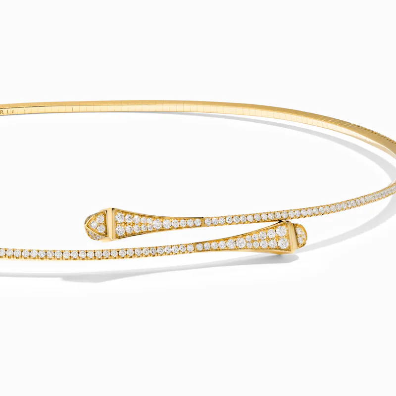 Cleo Full Diamond Slim Slip-On Necklace