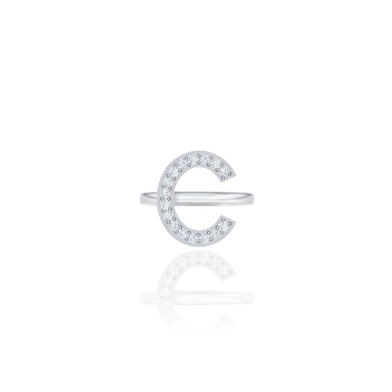 Initials Ring - C