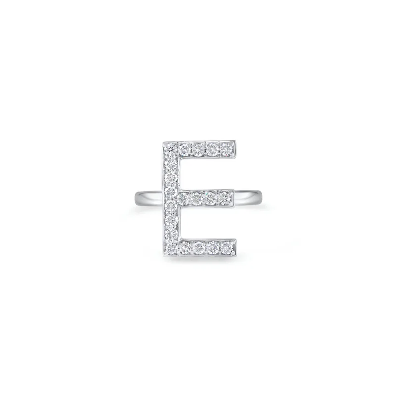 Initials Ring - E
