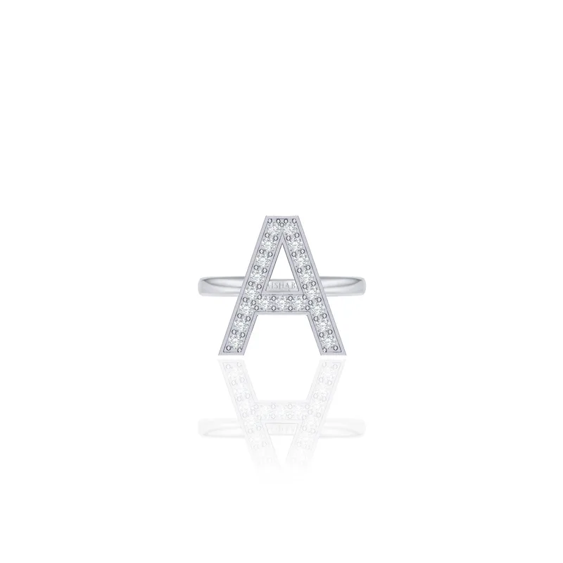 Initials Ring - A