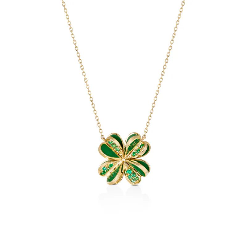 Lucky You Emerald Petite Necklace