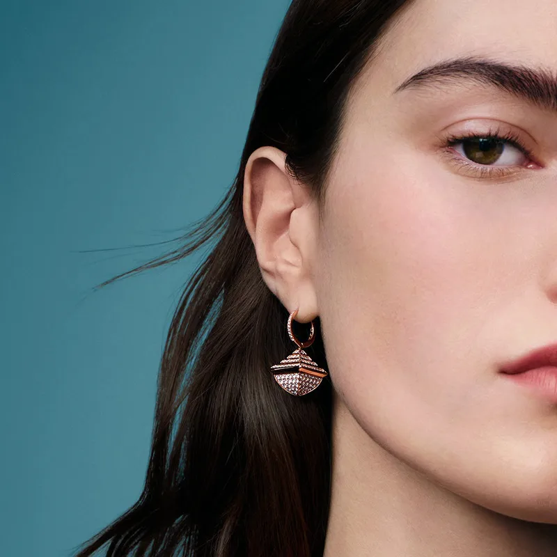 Cleo Rev Full Diamond Drop Earrings