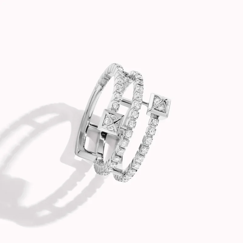 Cleo Lotus Full Diamond Twist Ring