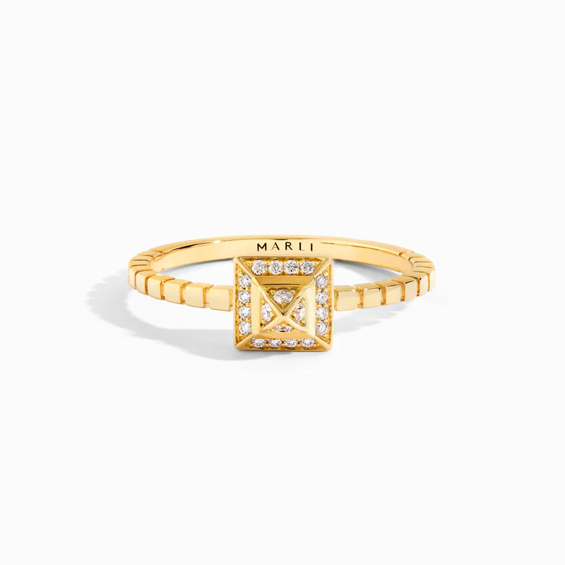Cleo Lotus Full Diamond Pavé Ring