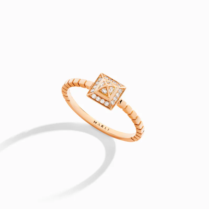 Cleo Lotus Full Diamond Pavé Ring