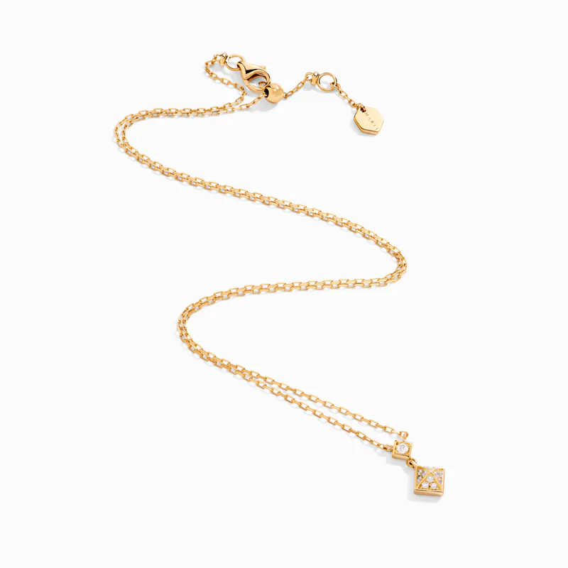 Cleo Lotus Full Diamond Pavé Pendant Necklace