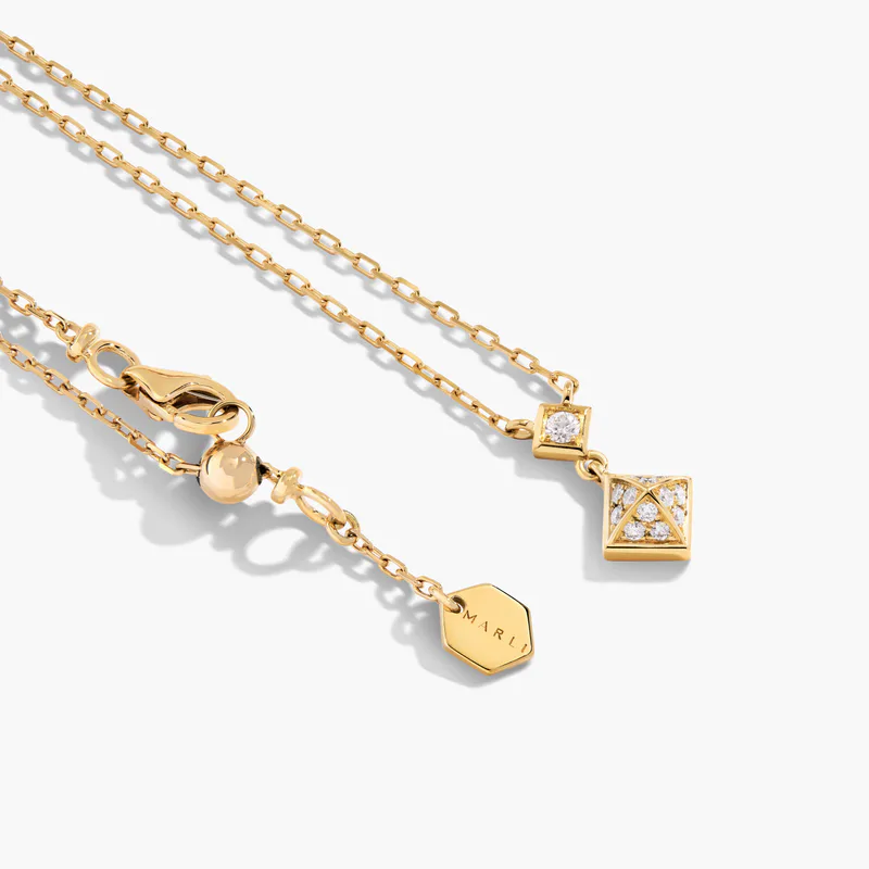 Cleo Lotus Full Diamond Pavé Pendant Necklace