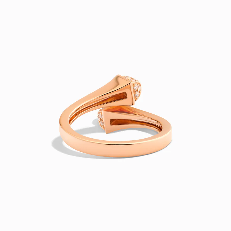 Cleo Gold Slim Ring with Diamond Pyramids