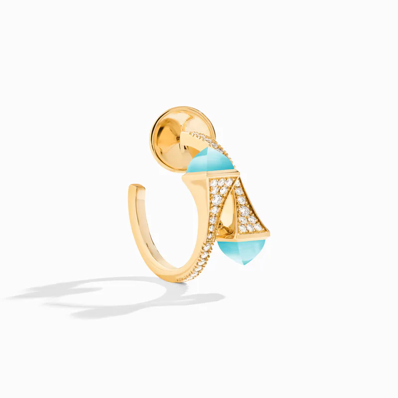 Cleo Diamond Open Hoop Earrings