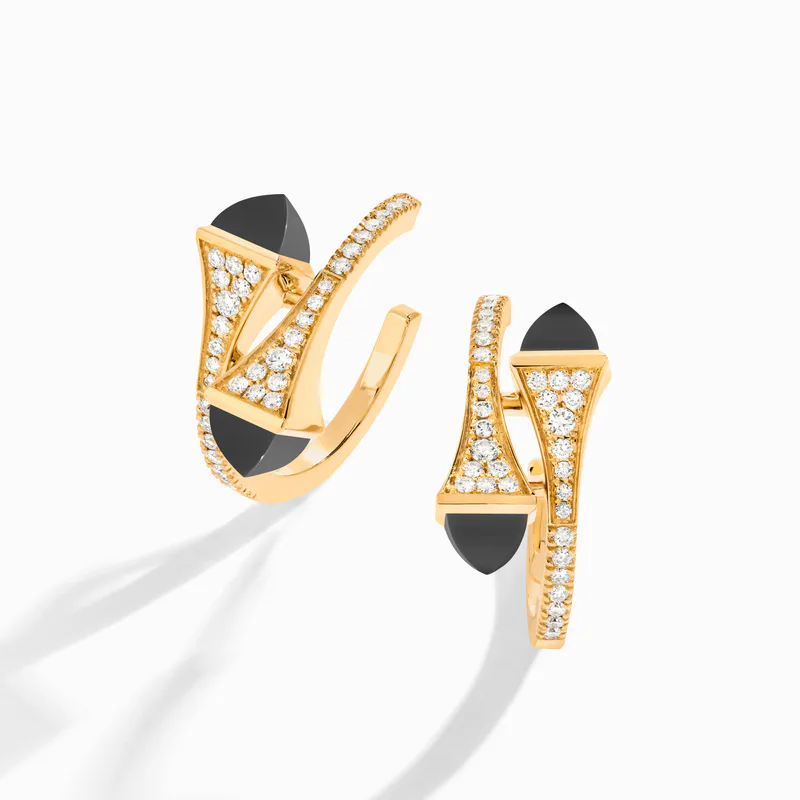 Cleo Diamond Open Hoop Earrings