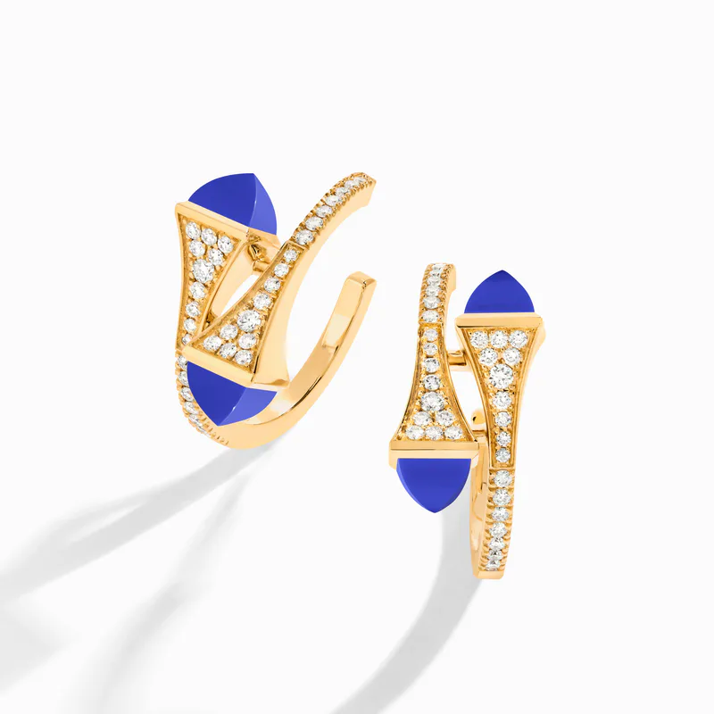 Cleo Diamond Open Hoop Earrings