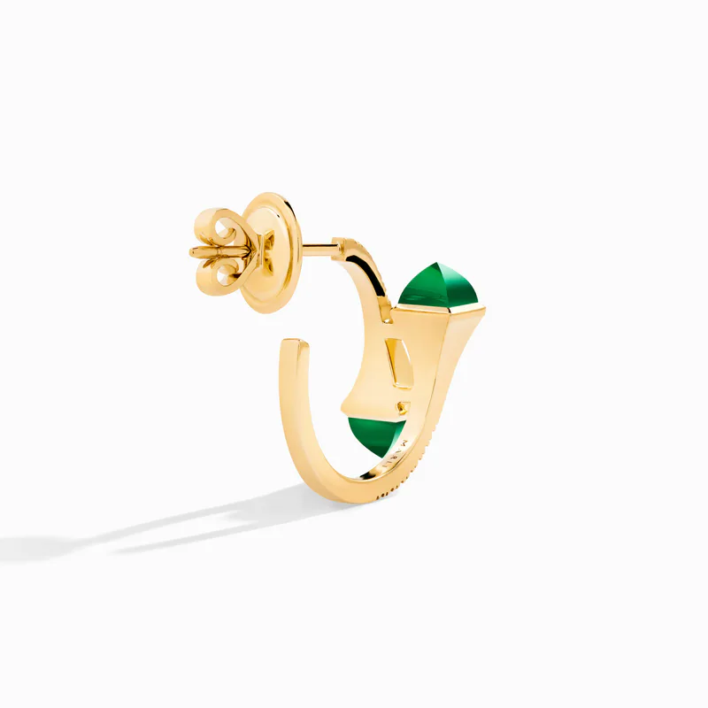 Cleo Diamond Open Hoop Earrings