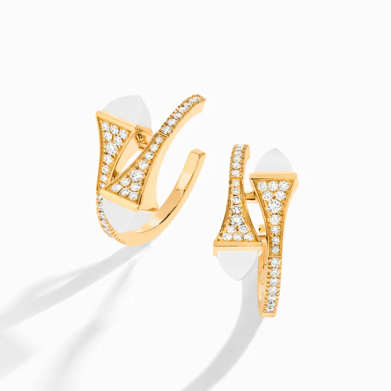 Cleo Diamond Open Hoop Earrings
