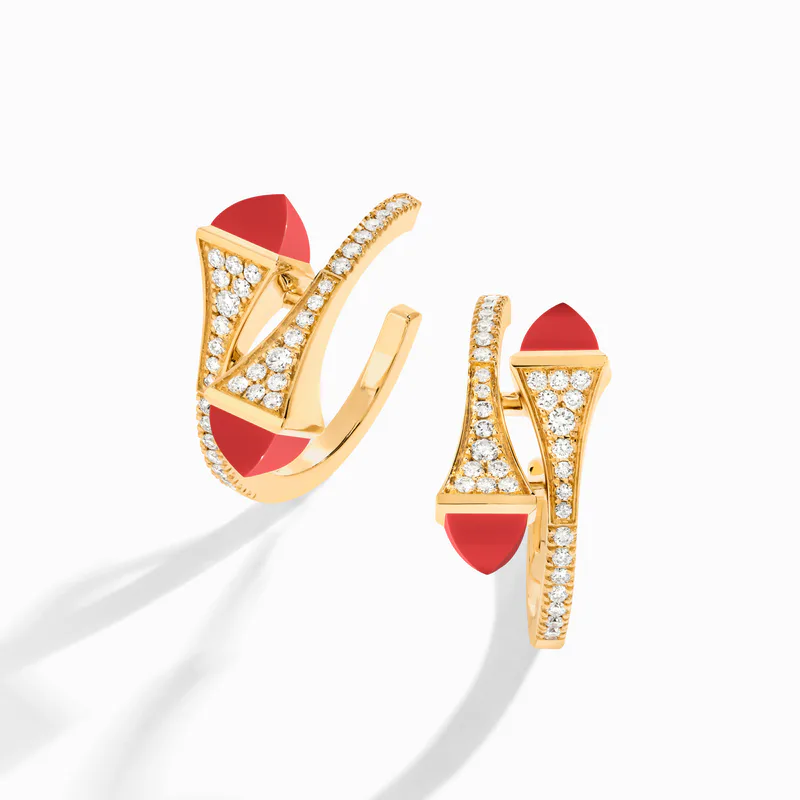 Cleo Diamond Open Hoop Earrings