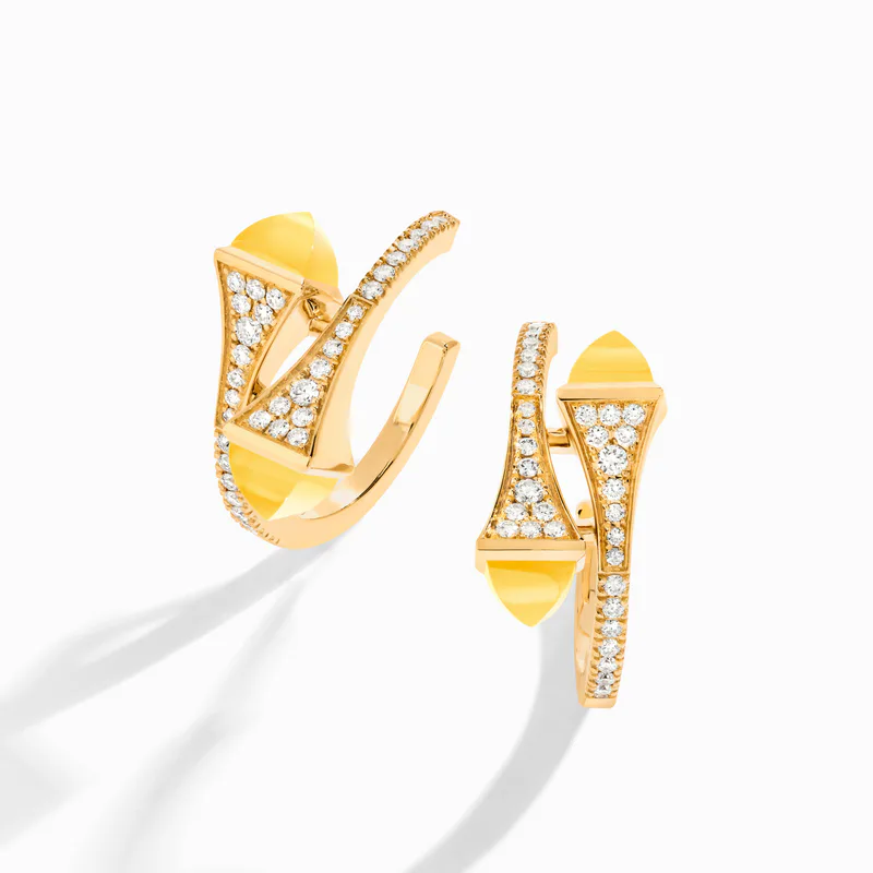 Cleo Diamond Open Hoop Earrings
