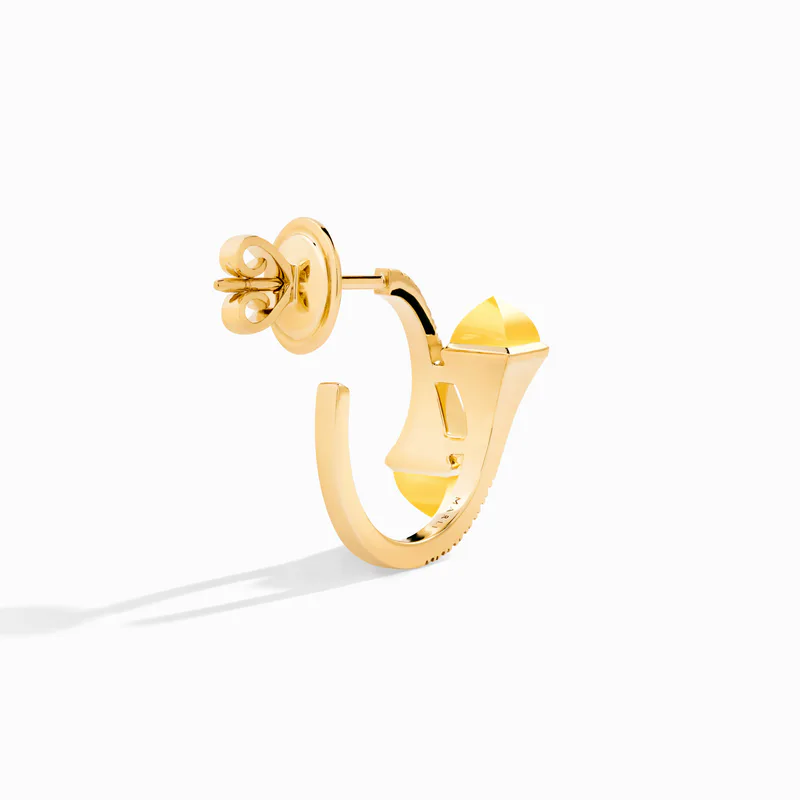 Cleo Diamond Open Hoop Earrings